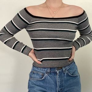 Stripe Kendall + Kylie top